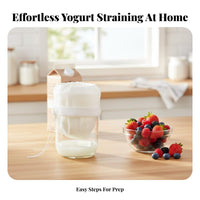 Fine Mesh Greek Yogurt Filter Drawstring Design Yogurt Strainer Bag Food-Grade Material for Health Enthusiasts, Cheese Making
