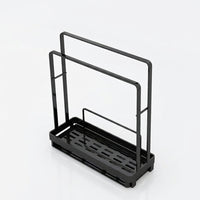 Metal Sink Organizer and Wall Mounted Rag Holder for Dishwashing Area, Stainless Steel Cleaning Cloth for Countertop