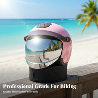 Electric Bike Helmet 3C Certified Motorbike Helmet with Visor Shell Impact-Absorbing Gear for Men, Adults, Any-Season Use, Street Riding, Traveling