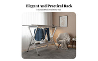 Space-Saving Design Foldable Clothes Drying Rack Portable Collapsible Laundry Drying Rack Indoor & Outdoor Use Collapsible Garment Airer Heavy Duty for Apartment Dwellers, Homeowners, Balcony, Indoors, Small Areas, Outdoors