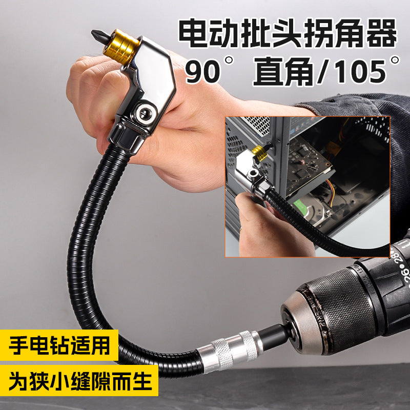 90 Degree Universal Electric Screwdriver Angle Adapter, Right Angle Drill Attachment, Corner Screwdriver