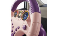Steering Wheel Toy with 360-Degree baseDegree Rotating Simulated Driving Steering Wheel Realistic for Young Children, Kids, Travel, Playroom