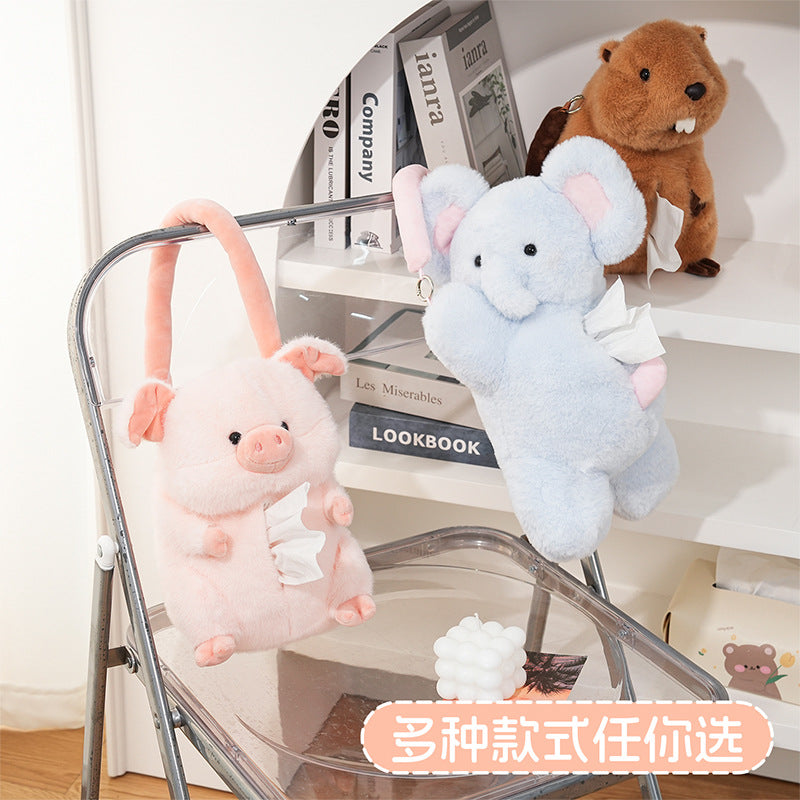 Creative Cartoon Tissue Box Holder for Car, Living Room, Office Desk