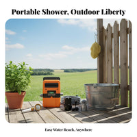 Rechargeable Pump Shower System Portable Design Outdoor Gear Suction attachment Mount individual hygiene Appliance for Students, Hikers, Dormitory, Camping, Beach