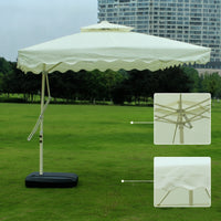 Cantilever Offset Patio Umbrella Square Cantilever Patio Umbrella Layered Vented Top for Poolside, Garden