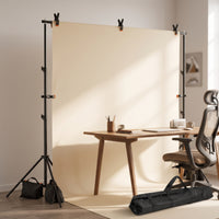 Photography Background Stand Kit Adjustable Backdrop Stand Kit Portable Backdrop Support System for Photographers, Vloggers, Video Shoots, Home Studio