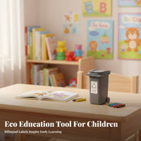 Mini Trash Can Early Education Mini Trash Can Toy Desktop Garbage Bin Cute Design Miniature Garbage Bin Educational for Playroom