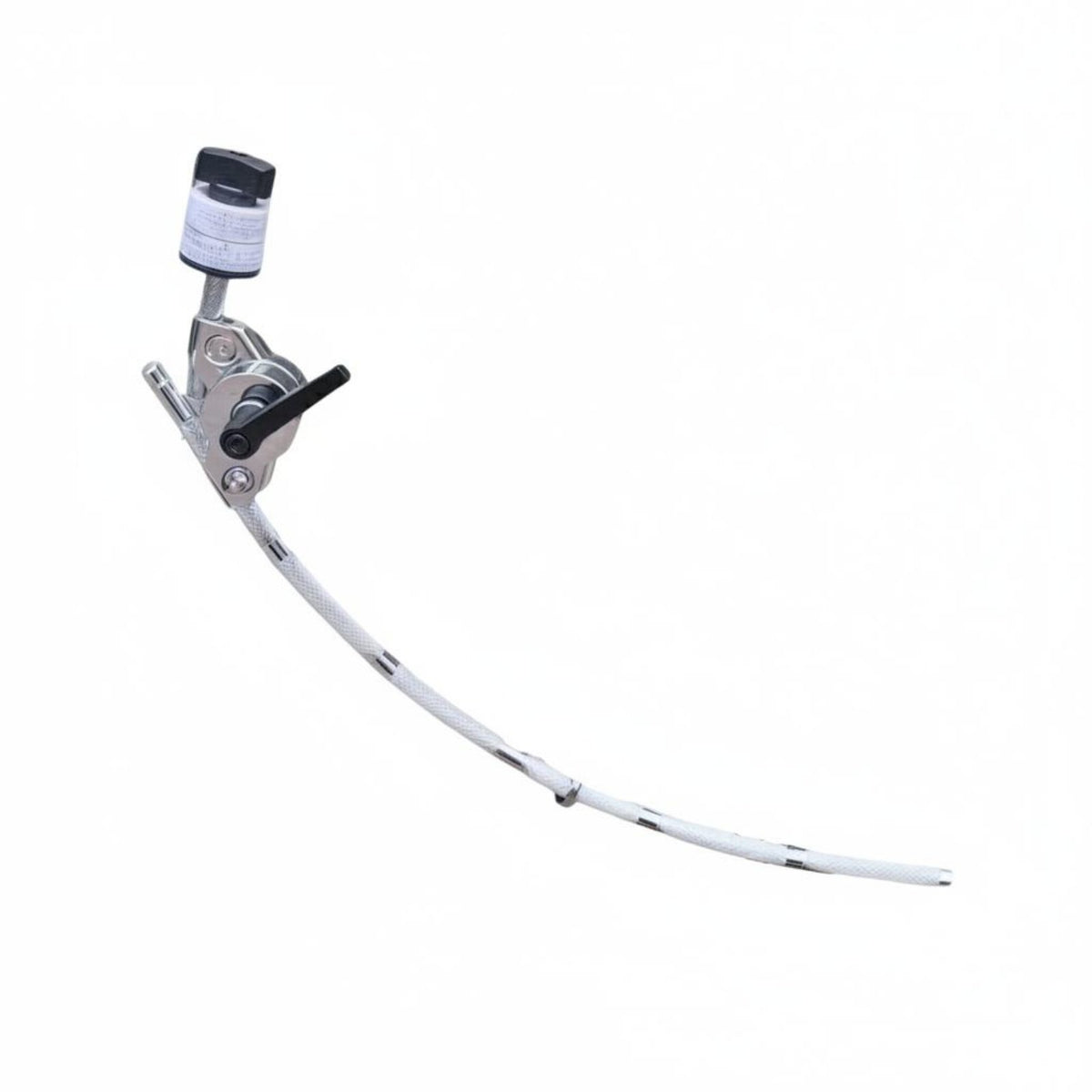 Drum Rack Extension Arm Metal Construction Cymbal Holder Clamp Attachment Chrome Finish Curved Cymbal Extension Arm for Stage Performance