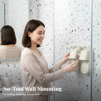 Wall Mounted Slipper Holder Drill Installation Washroom Slipper Organizer Space-Saving Wall Mounted Shoe Rack for Entryway, Bedroom, Cabinet Side