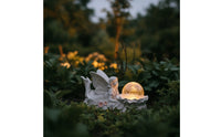 Fairy Statue with Globe Outdoor Fairy Garden Ornament Sun-Powered Garden Statue for Flower Bed, Pathway