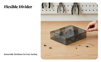 Multi-Compartment Case Transparent Lid Adjustable Compartment Case Portable