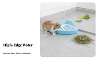 Small Pet Toilet Spill-Resistant Bunny Potty Easy to Clean Chinchilla Toilet