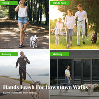 Metal Clips Hands Free Dog Leash Long-Lasting Waist Dog Leash Non Bungee for Hiking