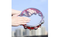 8 Inch Tambourine Easy to Play Tunable Tambourine Bright Audio Percussion Instrument for Music Classroom
