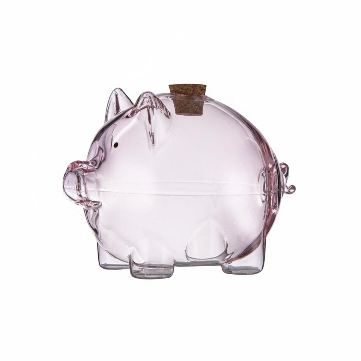Glass Pig Storage Bottle Cute and Adorable Glass Pig Cash Box Transparent Coin Bank Easy to Clean Piggy Candy Jar Versatile Use