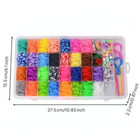 Organized Bracelet Making Kit with Organizer Case Colorful Rubber Band Bracelet Making Kit Creative Loom Bands Clear for Travel