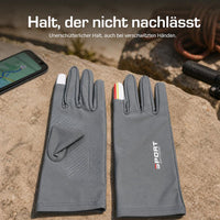 Ice Silk Two-Finger Sun Protection Fishing Cycling Gloves for Outdoor Sports