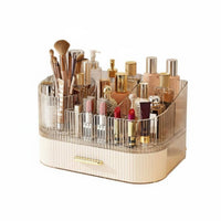 Dustproof Desktop Makeup Organizer with Drawers Large Capacity Multi-Compartment Makeup Box Space-Saving Vanity Holder Easy Reach for Women, Students, Dressing Table, Bedroom, Dorm Room, Bathroom Counter