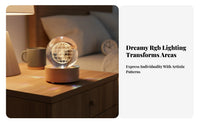 USB Powered Crystal Ball Music Box Bluetooth Speaker Lamp for Couples, Friends, Gift Giving, Nightstand, Home Decor