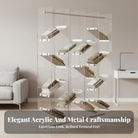 Floor-Standing Tree-Branch Book Rack Modern Design shelving unit multifunctional Use Partition Screen for Homeowners, Office Workers, Study Room, Bedroom, Reception Area