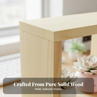 Multi-Tier Plant Shelf Solid Wood Wooden Stand Space Saving Desktop Plant Organizer for Balcony, Living Room, Office