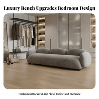 Cumulus supportrest Bench Light Luxury design feature Seating Modern Design Indoor Furniture for Interior Decorators, homeowners, Bedroom, Entryway, Hallway
