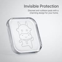 PU Cabinet Door Reusable Refrigerator Door Shock Absorber, Silent Door Stopper Cushion Pads Anti-Collision Pads for Furniture Drawers Walls