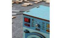 Educational DIY Washing Machine Model Rotating Drum Wooden Washer Assembly Kit Learn Through Play for Classroom