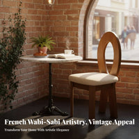 French Retro Design Mermaid Tail support Chair Wabi-Sabi aesthetic Accent Seat Minimalist Aesthetic Seating Furniture Ergonomic supportrest for Restaurant Owners, Interior Designers, Homeowners, Dining Room, Kitchen, Home Office