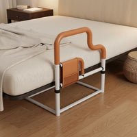 Adjustable Height Stand Assist Bed Handle Drill-No-Drill Installation Bedside Assist Anti-Slip Foam Grip Mobility Aid With Storage Pouch for Disabled