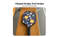 Pickleball Racket Cushioned Hold Fiberglass Pickleball Paddle Hexagonal Grid Center Paddle Lightweight Enlarged Sweet Area