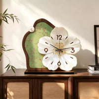 Vintage Style Wall Clock with Floral Art Design