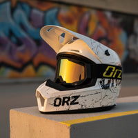 Motocross Helmet with Goggles Multi-Ventilated Dirt Bike Helmet with Goggles Breathable Lightweight for Riders, Downhill Biking
