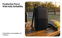 Zippered Pickleball Paddle Bag Shoulder Strap Pickleball Storage Bag Carry Handle Athletic Gear Mesh Panel