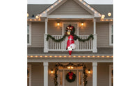 Vertical Hanging Santa Lighted Hanging Inflatable Vibrant Inflatable with LED Outdoor for Homeowners, Retailers