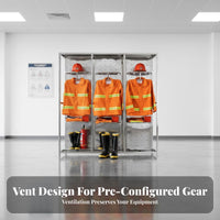 Rotating Fire Suit Rack Double-Sided Design Firefighter Gear Rack Heavy-Duty Turnout Gear Stand for Firefighters, Emergency Responders, Firehouse