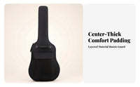 41-Inch Acoustic Guitar Bag Black Backpack Guitar Bag