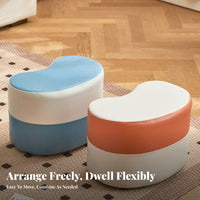 Multi-Functional Bean-Shaped Pouf Soft and Comfortable Low Stool High-Rebound Cushion Footstool Gift Idea for Families, Homeowners, Living Room, Entryway, Bedroom, Playroom