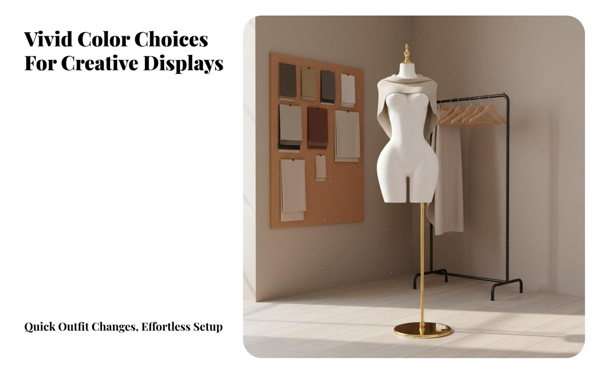 Velvet Finish Female Torso Mannequin Lightweight Half Body Dress Form Easy Assembly Clothing Display Body Form Multiple Base Options for Boutique Owners, Fashion Designers, Online Sellers, Showroom, Studio, Home