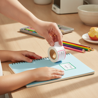Waterproof Student Name Label Roll for School Supplies, Handwritten Mark Sticker for Class ID