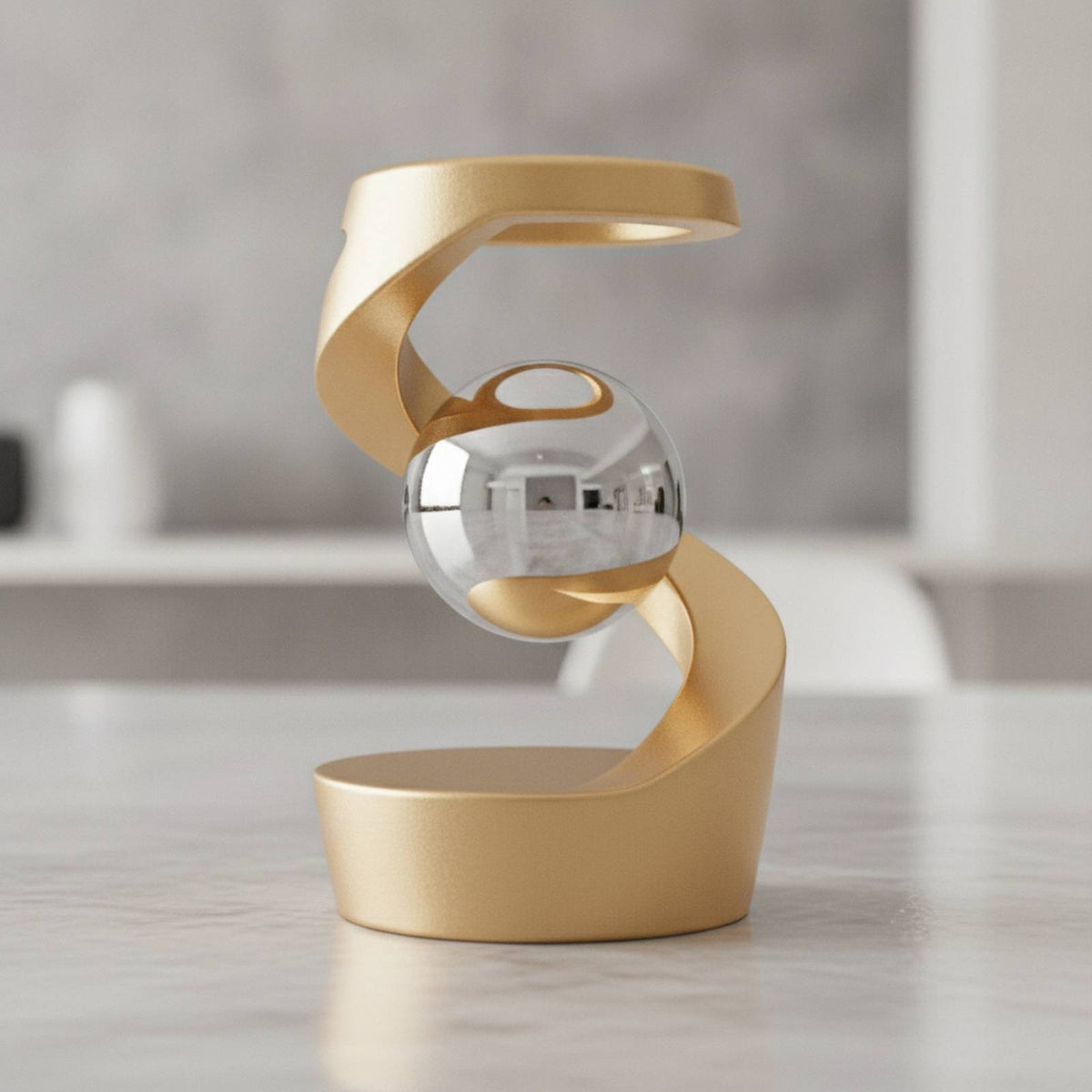 Desktop Rotator Minimalist Levitating Rotator Compact Ornament for Professionals, Desk, Workspace