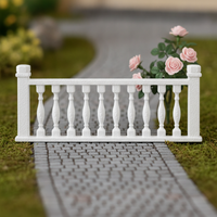 Miniature 3D Printed Fence Railing for Dollhouse & Diorama Decor