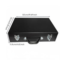 Large Capacity Metal Toolbox Cold-Rolled Steel Construction Portable Tool Box Ergonomic Handle for Auto Mechanics, DIY Enthusiasts, Workshop