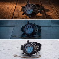 Steampunk Eyepiece with Chain Retro-Eye Eyepiece Gothic Monocle Goggles for Larpers, Costume Parties, Halloween, Photo Shoots