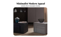 Minimalist Design Bedside Storage Cabinet Modern aesthetic Shaped Nightstand Rounded Corners Home Furniture Easy Assembly for Apartment Dwellers, Homeowners, Interior Designers, Bedroom, Small Spaces, Living Room, Office