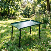 Folding Metal Secure Table Foldable Table Sturdy Furniture for Campers, Outdoor Enthusiasts, Camping, Picnics, Fishing