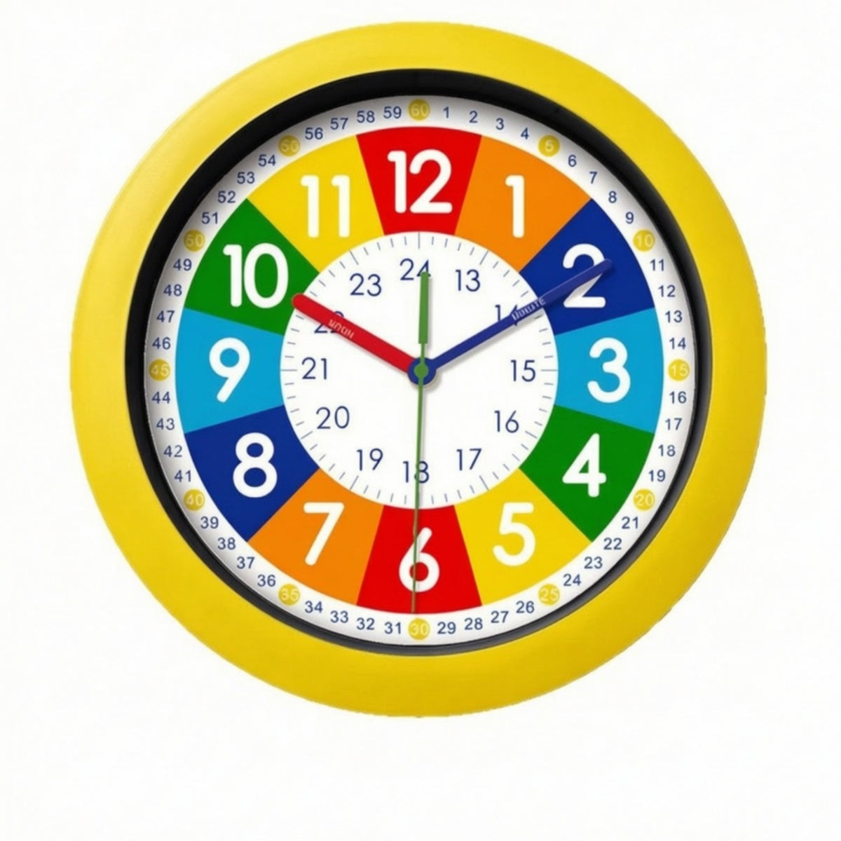 Learning Clock for Kids Educational Teaching Clock Colorful for Teachers, Young Children, Playroom