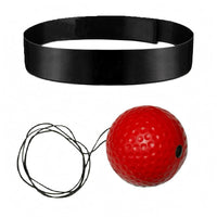 Dimpled Surface Reaction Ball with Headband Cord Attachment Head-Mounted Ball Coach Hand-Eye Coordination