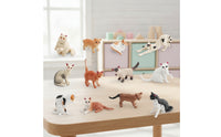 12 Pieces Collectible Cat Figurines Assorted Miniature Cat Figures Tiny Miniatures Painted for Crafters, Desk Decor