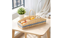 Handheld Basket with Handle Handwoven Woven Basket with Handle Sturdy for Tabletop